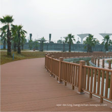 Outdoor No Crack No Warp WPC Composite Hand Railing Anti-Rot Anti-Insect Wood Plastic Composite Railing Wooden Balustrade